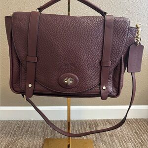Burgundy Leather Satchel Bag
